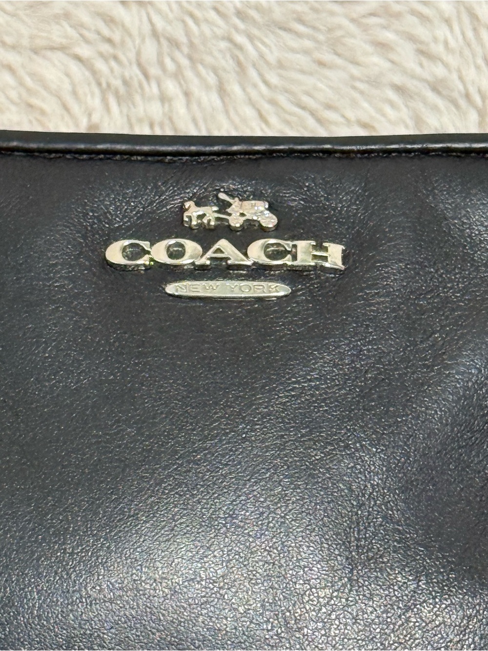 Coach Colette Adjustable Crossbody Bag Black Leather VGUC - Picture 4 of 8
